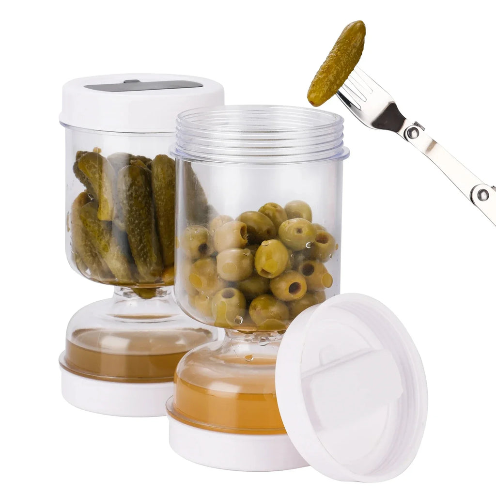 Kimchi & Pickle Strainer Jar – Dry Wet Separation Storage