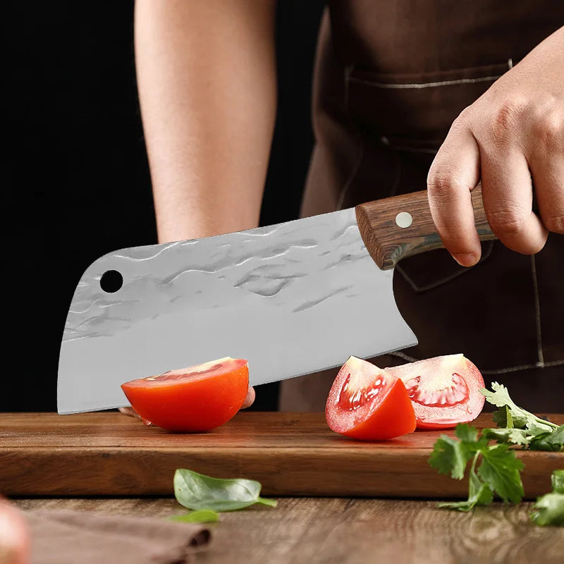 InLeung Forged Stainless Steel Meat Cleaver & Chef Knife