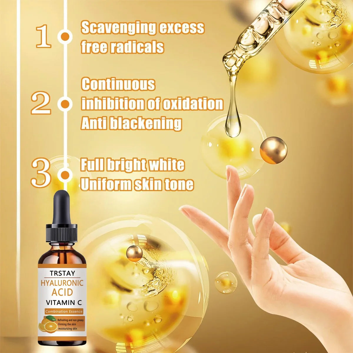 TRSTAY Hyaluronic Acid Brightening Serum | Radiant Glow