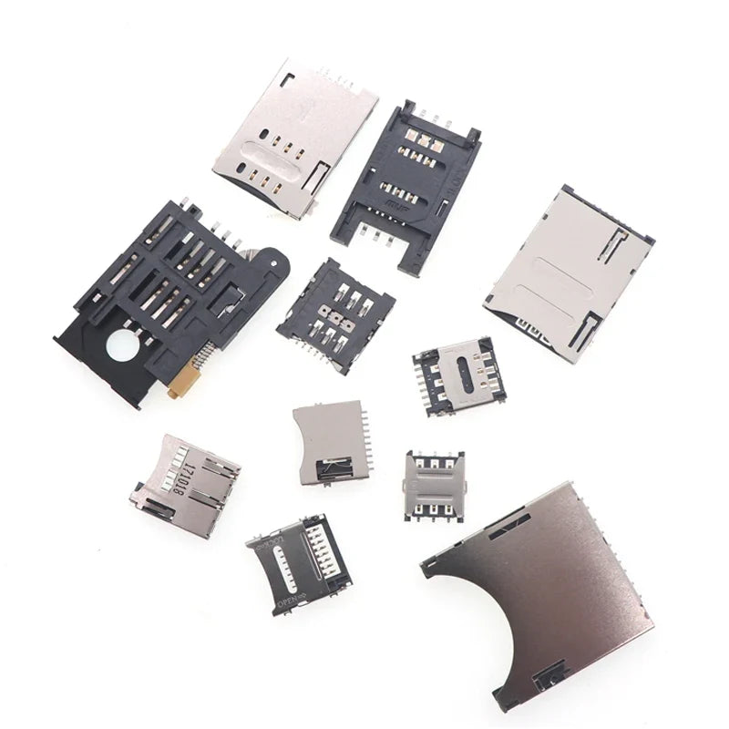 10pcs SD TF SIM Micro Nano Card Holder Slots with Flip Cover