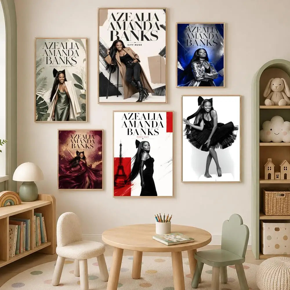 Azealia Banks HD PVC Wall Poster – Self-Stick Waterproof Art