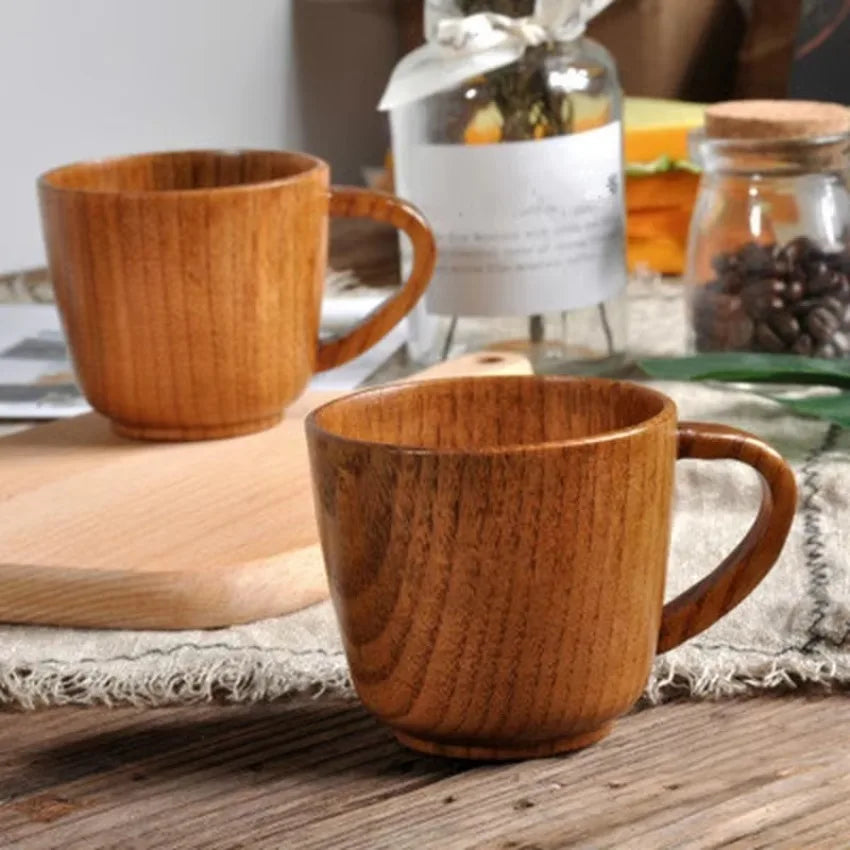 Handmade Natural Spruce Wooden Big Belly Cup – Rustic Drinkware