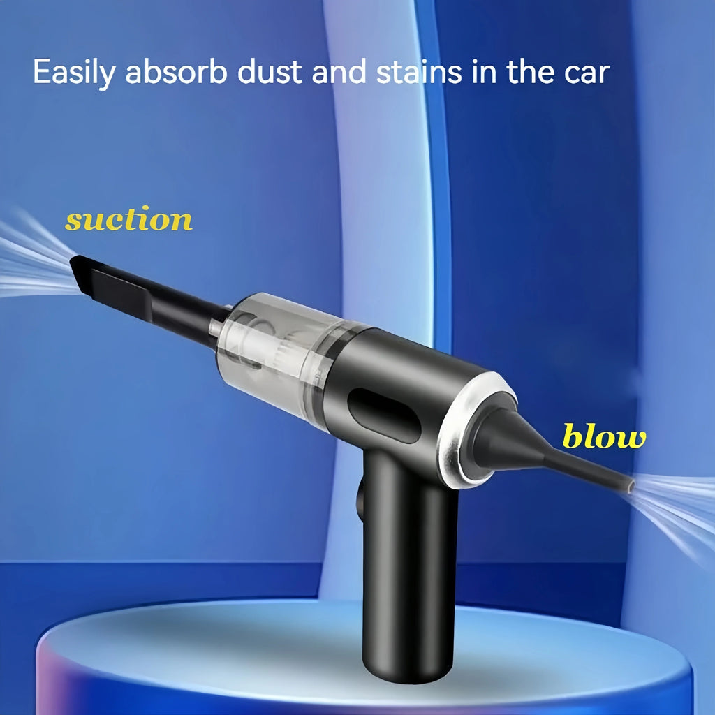 Mini Handheld Car Vacuum – Wireless 120W HEPA & Blower