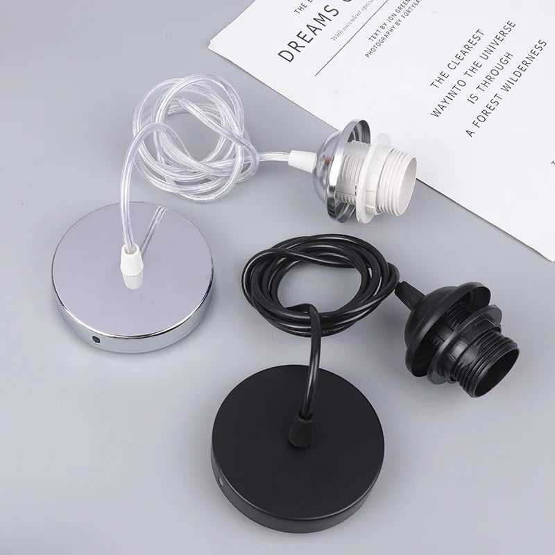 Retro E27 Pendant Lamp Holder Socket with 1m/1.5m Hanging Wire