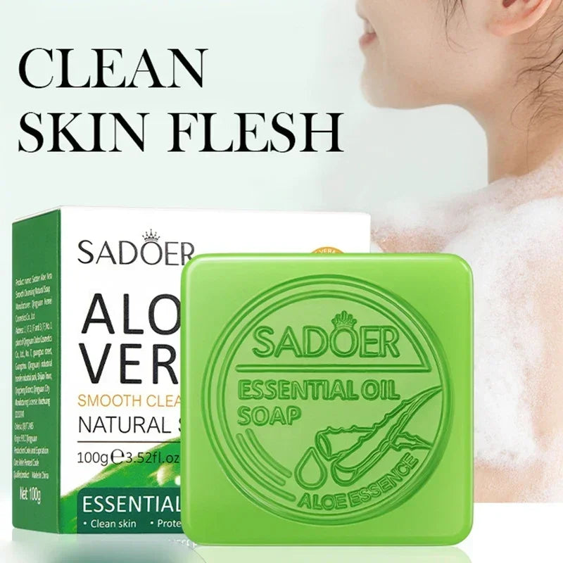 Sadoer Aloe Vera Facial Soap – Hydrating & Oil Control Bar