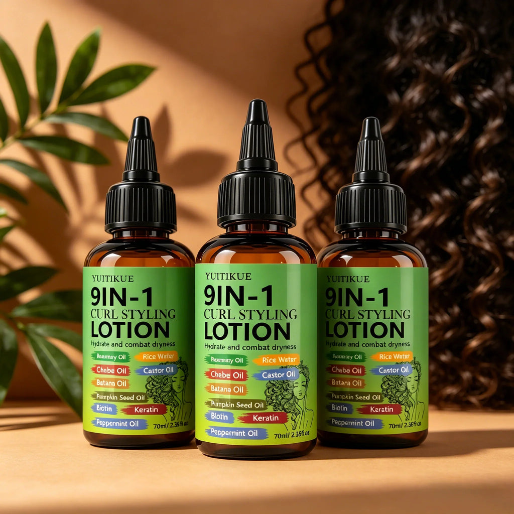 YUITIKUE 9-in-1 Curl Styling Lotion – Anti-Frizz & Hydrating