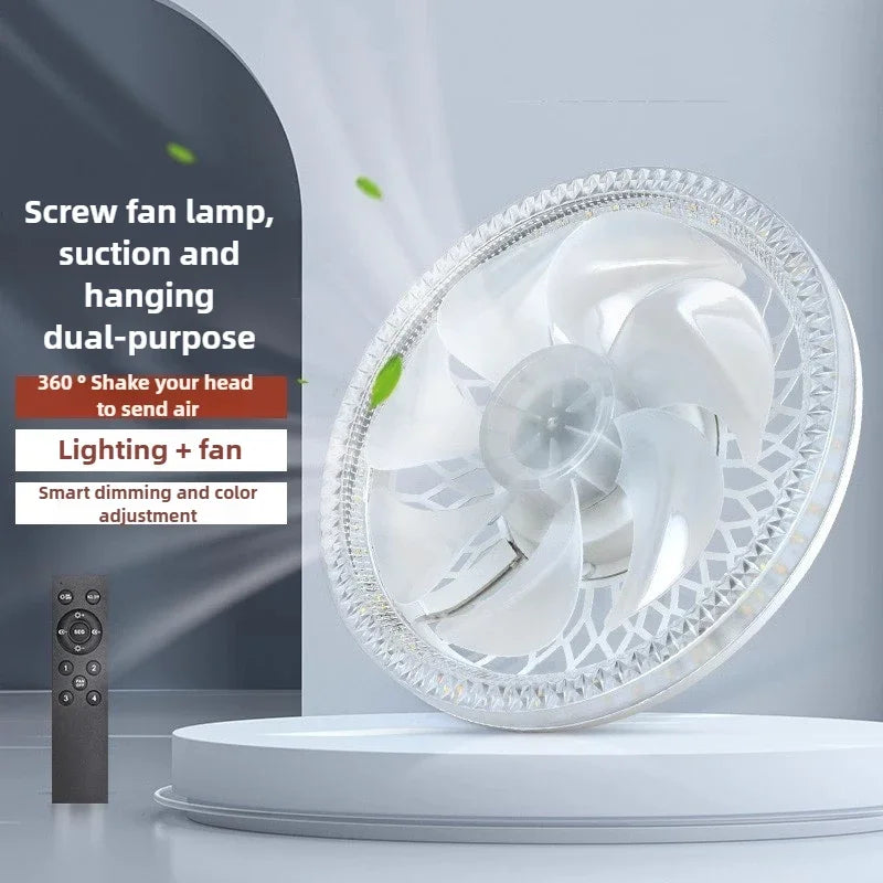 Silent LED Ceiling Fan with Light & Remote – Dimmable E27