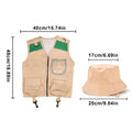 Kids Explorer Hat & Vest Set – Safari Adventure Costume Kit