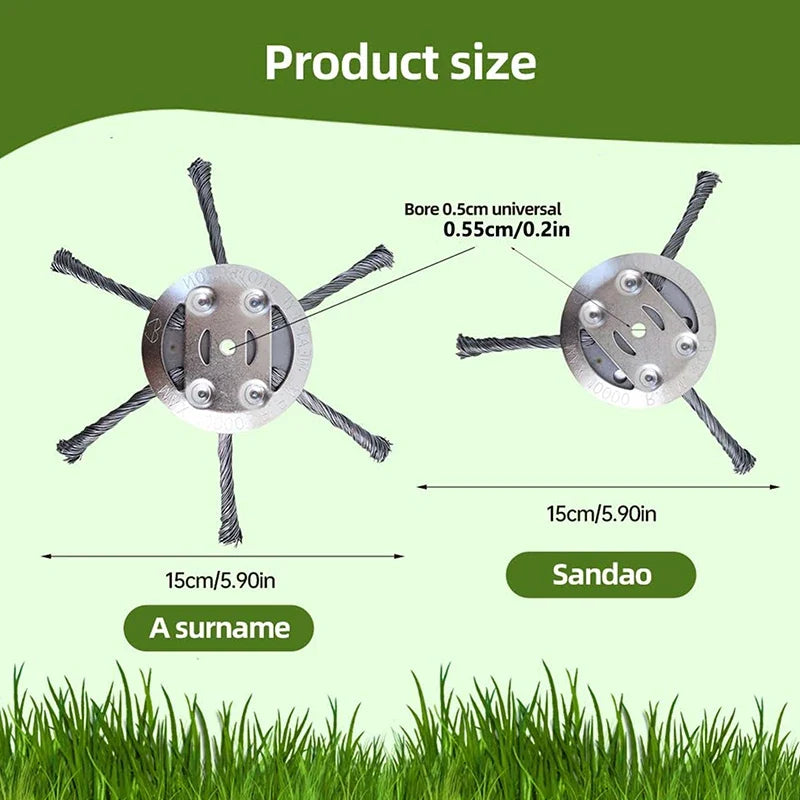Steel Wire Grass Trimmer Head – Weed Remover Replacement