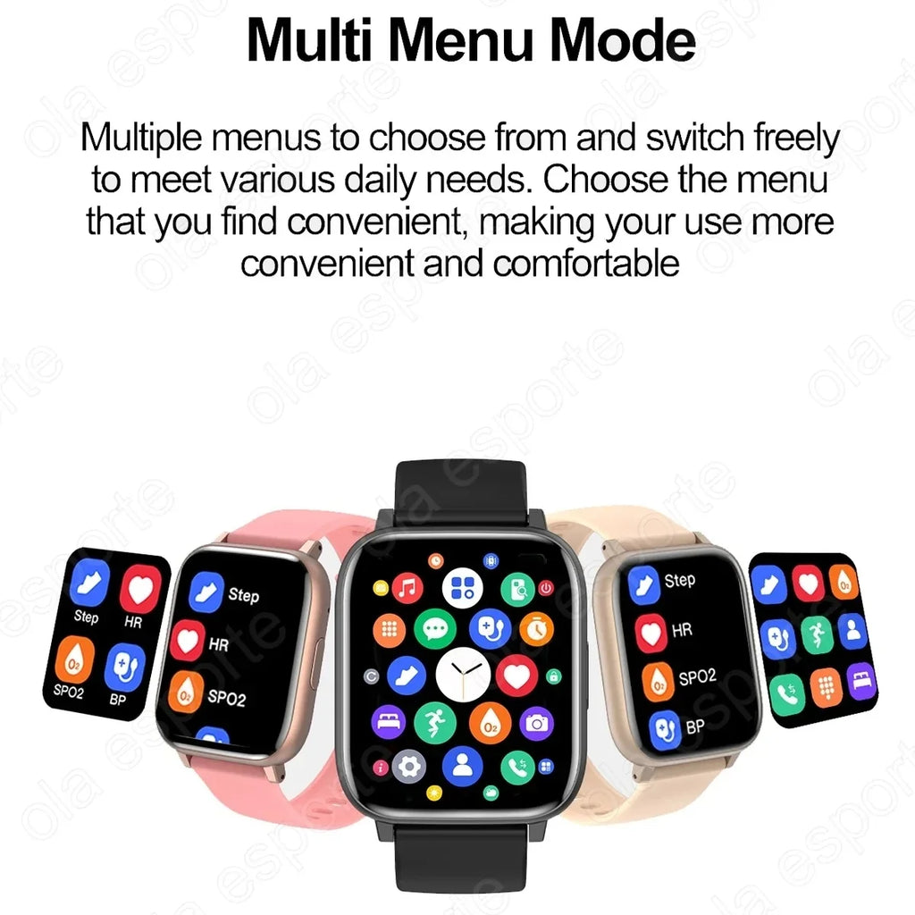 1.77" Full Touch Smartwatch | Heart Rate, SpO2 & Fitness Tracker