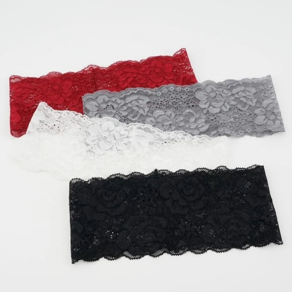 Korean Lace Wide Headband – Breathable Mesh Hair Wrap for Women