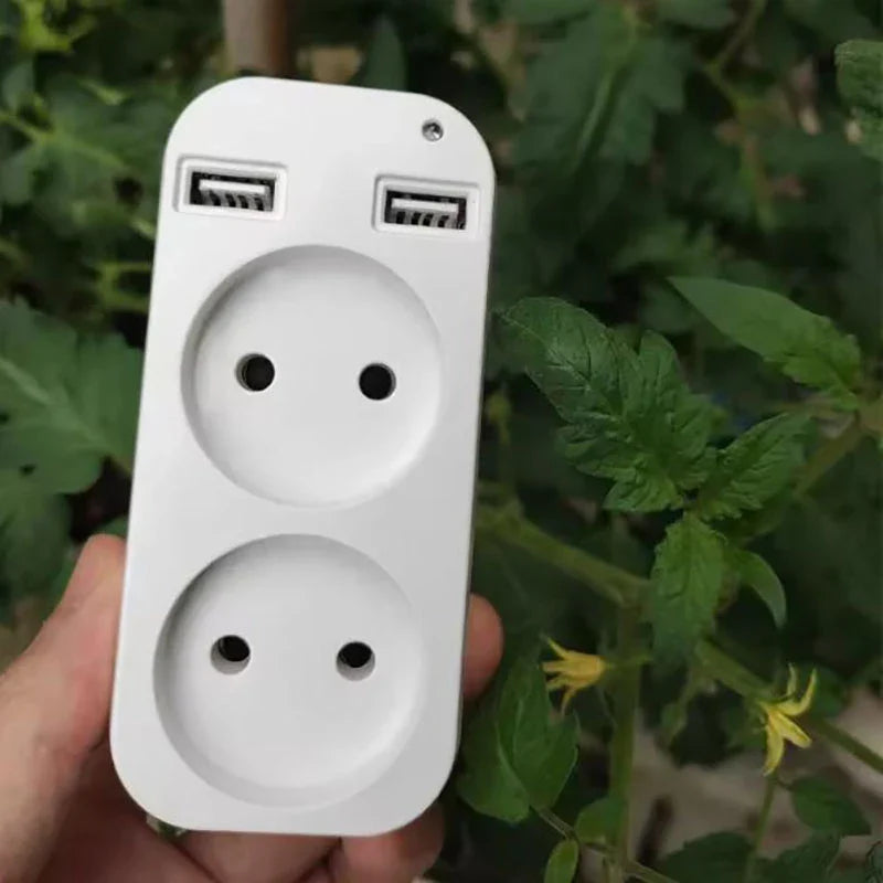 European Dual USB Wall Socket Converter Plug – 110-240V