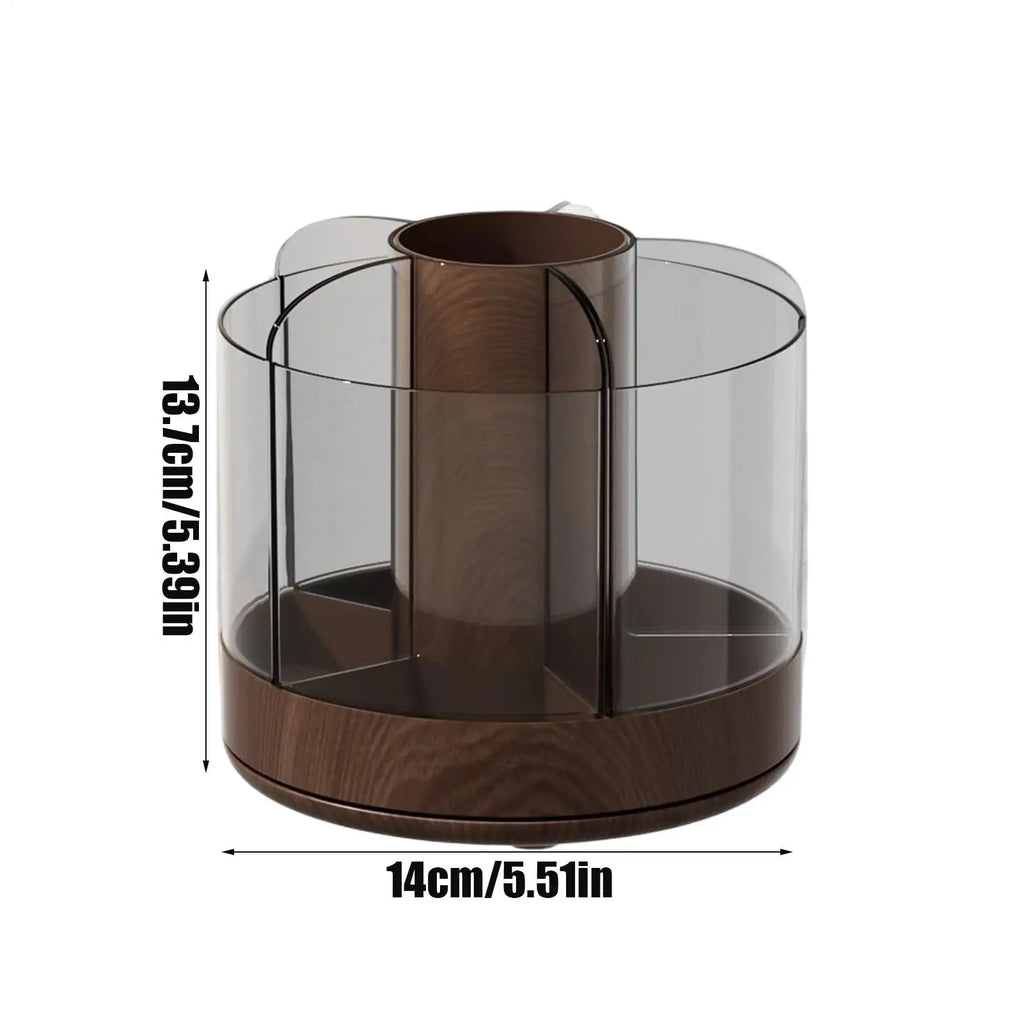 360 Rotating Makeup Brush Holder Organizer | Large Capacity