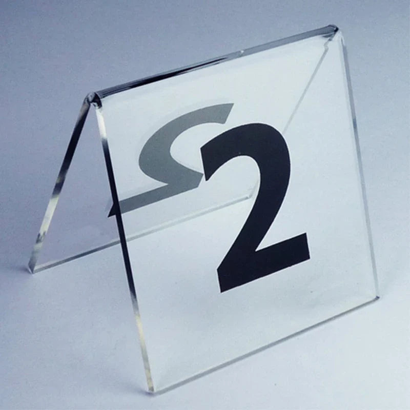 Acrylic Tent Table Numbers 1–30 | 3D Standing Cards Set of 30