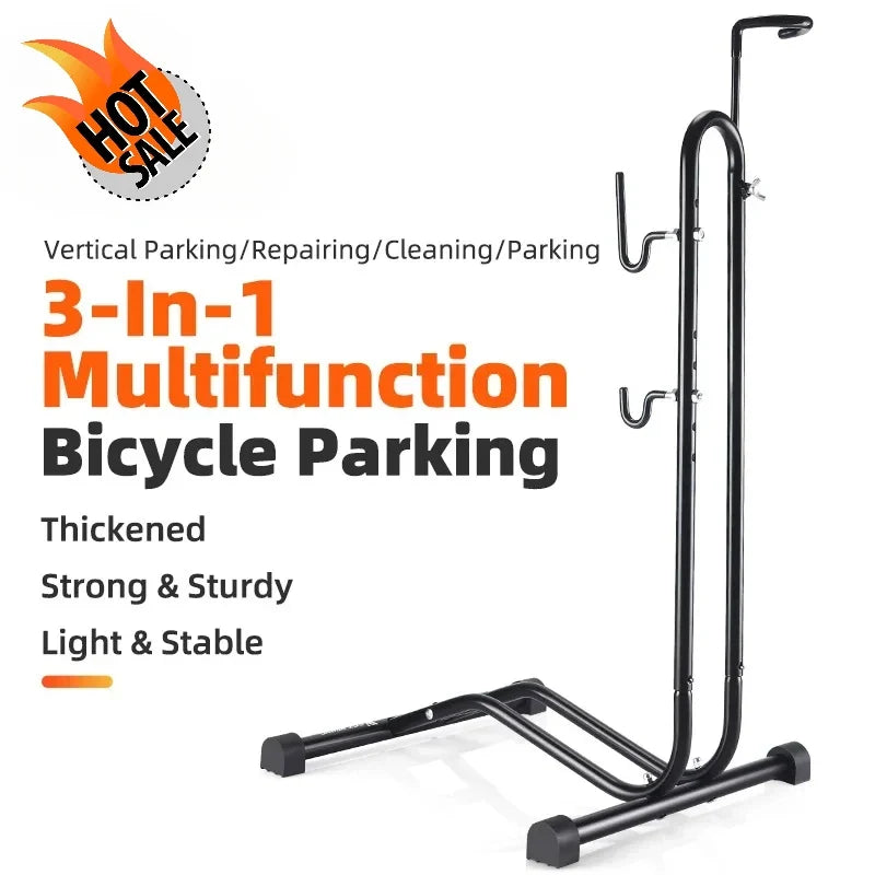 WEST BIKING 3-in-1 Bike Parking Stand – MTB & Road Repair