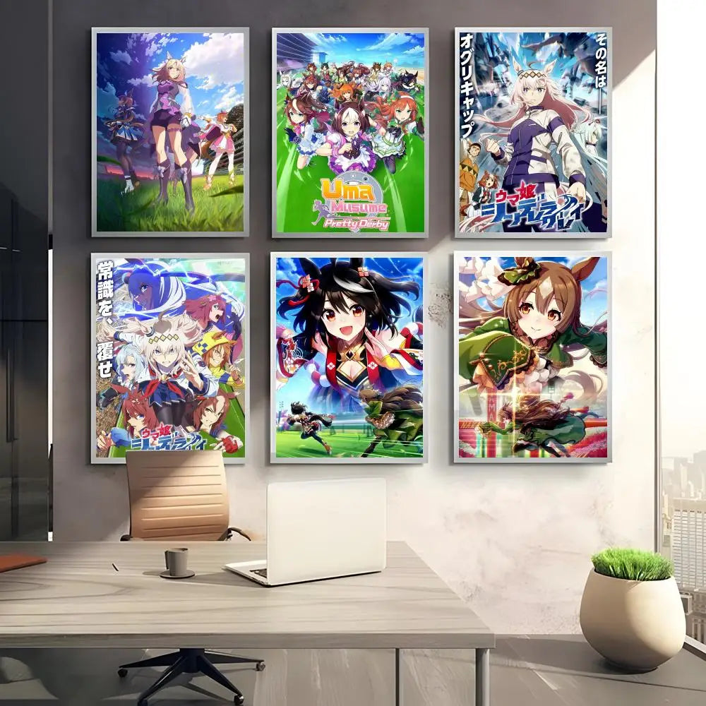 Anime Pretty Derby Self-Adhesive Wall Poster – Art Sticker