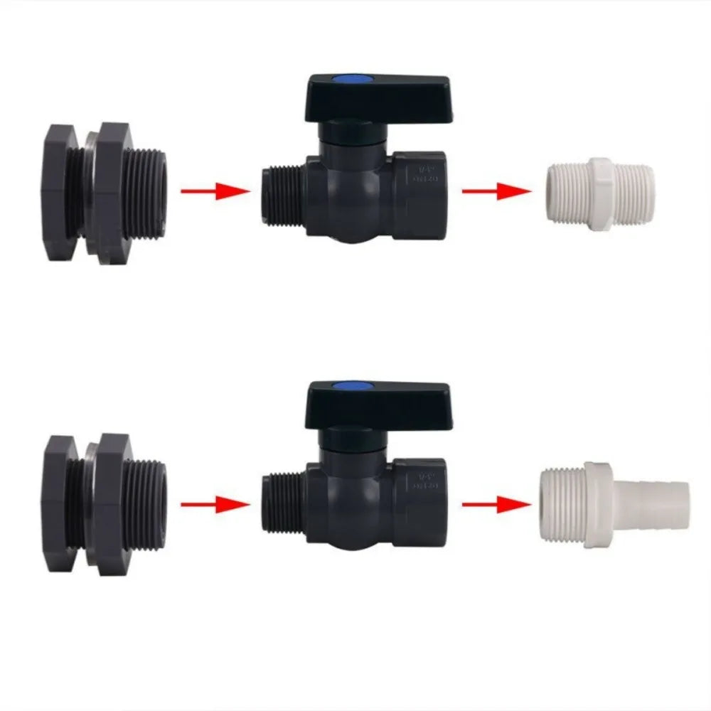 PVC Rain Barrel Spigot Kit – 3/4" Drain Adapter with Seal
