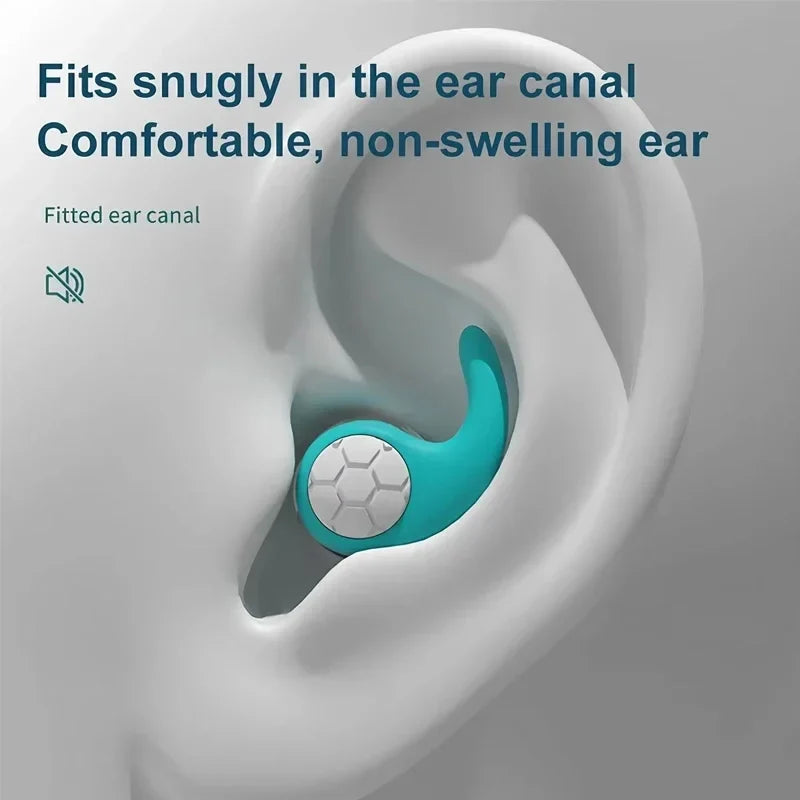 Soft Silicone Earplugs – 3-Layer Noise Reduction & Waterproof