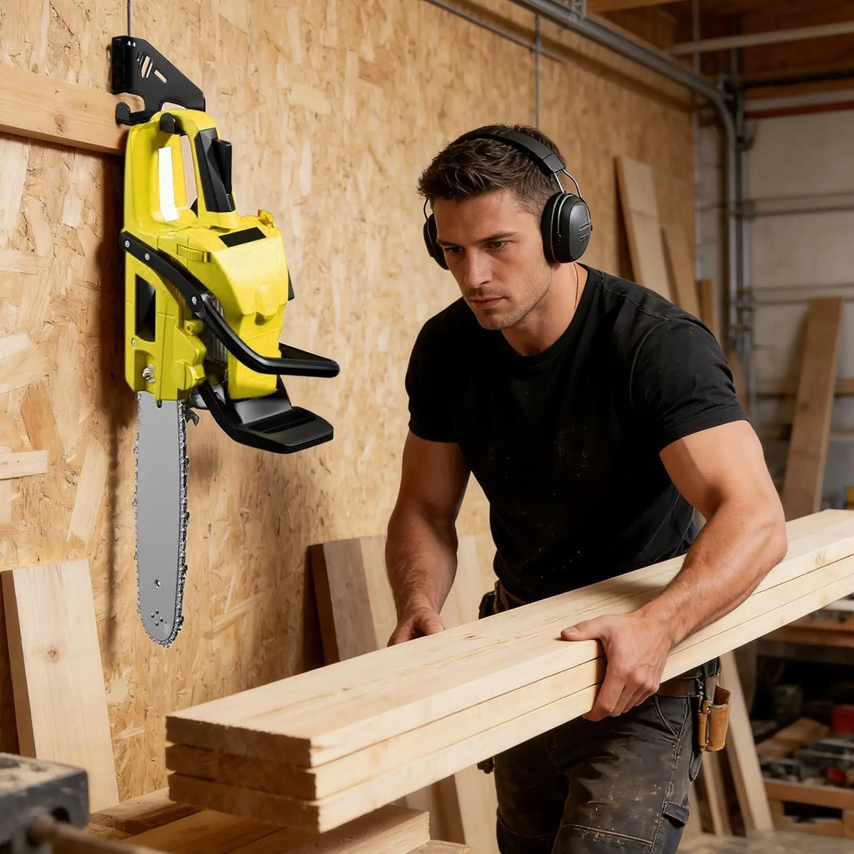 Chainsaw Wall Mount Bracket – Garage & Workshop Storage Hook