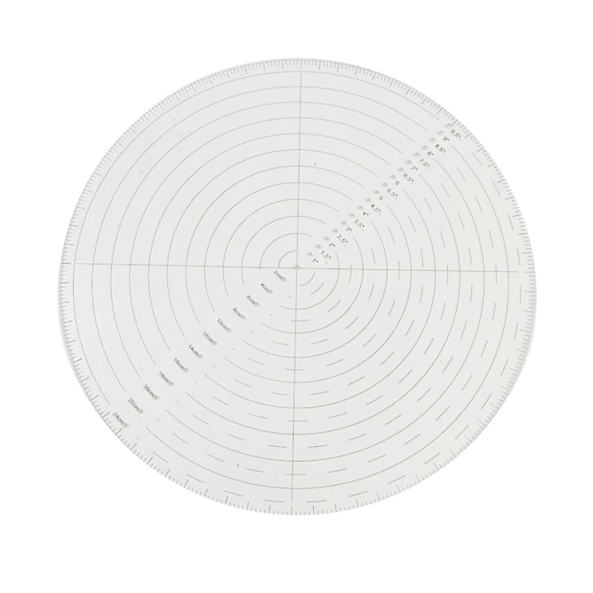 10" Round Center Finder Compass | Clear Acrylic Circle Template