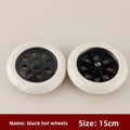 6.5" Anti-Slip Rubber Replacement Shopping Cart Wheels – 2-Pack
