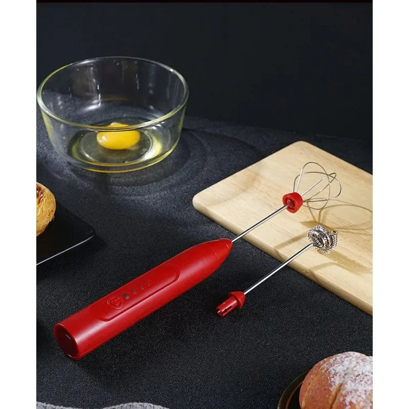 Electric Milk Frother & Egg Beater – 3-Speed Handheld Mixer
