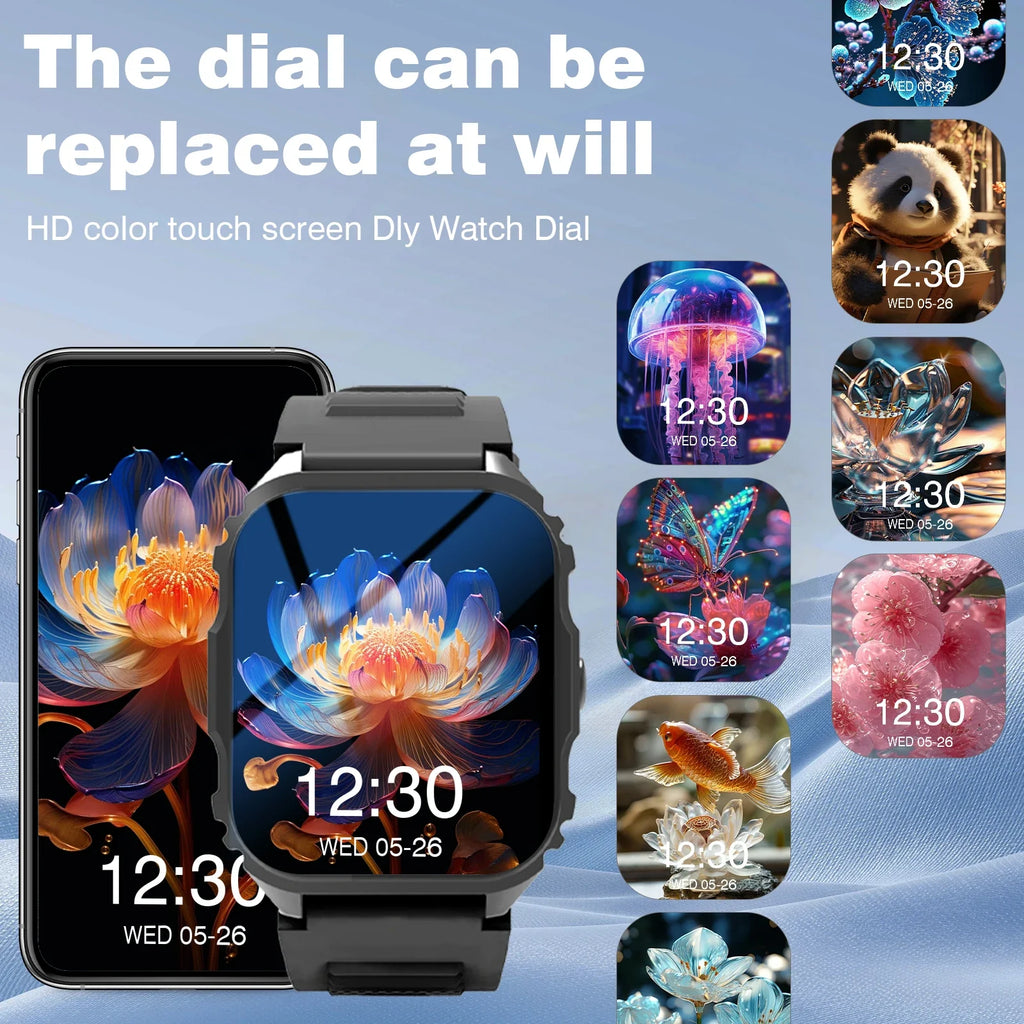LOMAXFR 1.84" HD Smartwatch | Bluetooth Calling, Dual Strap