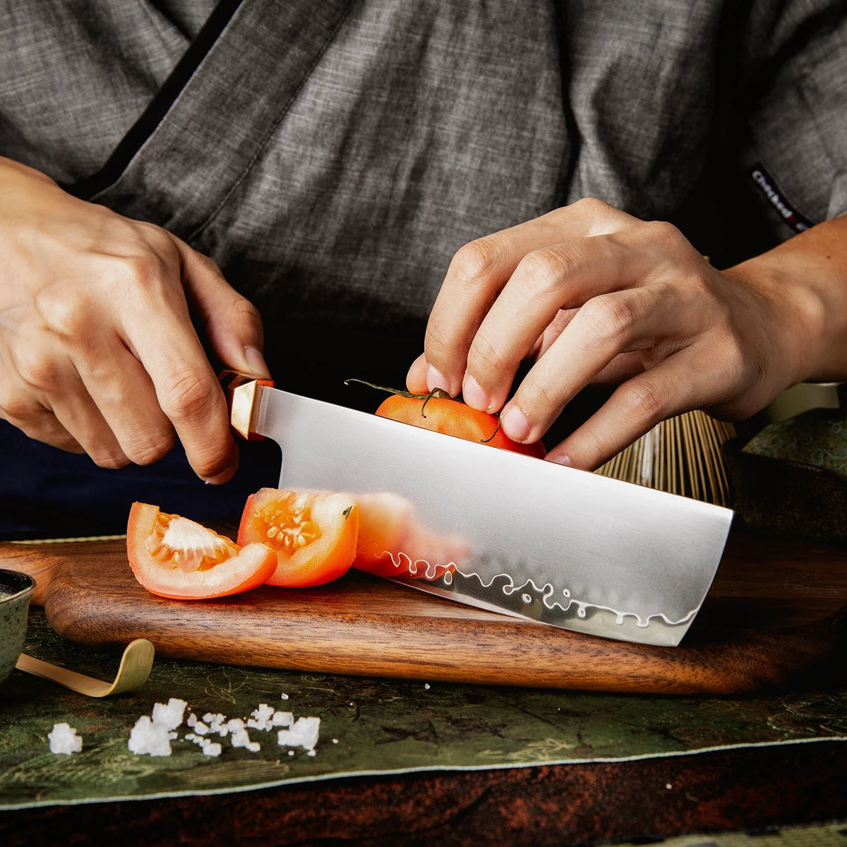 Grandsharp 7.5" Nakiri Knife ZDP-189 Steel | Mkuruti Wood Handle