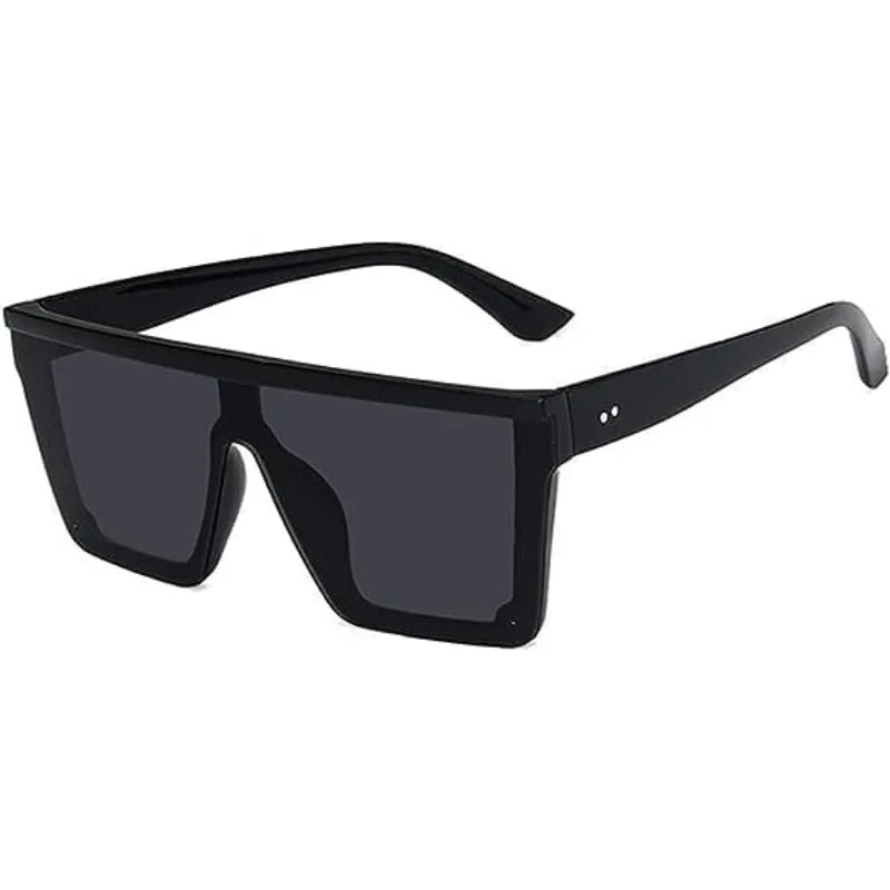 Vintage Oversized Square Sunglasses UV400 Unisex Flat Top