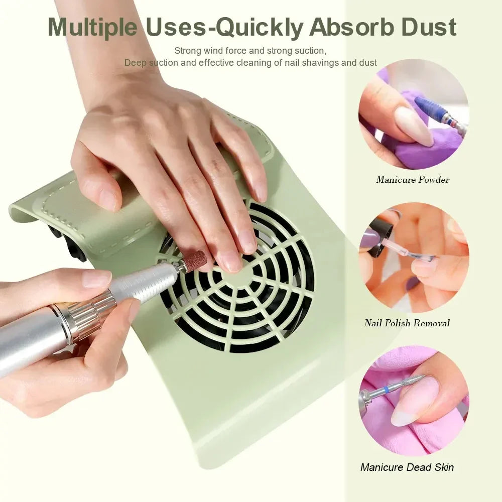 HOMEFISH Nail Dust Collector – Low Noise Manicure Vacuum Fan