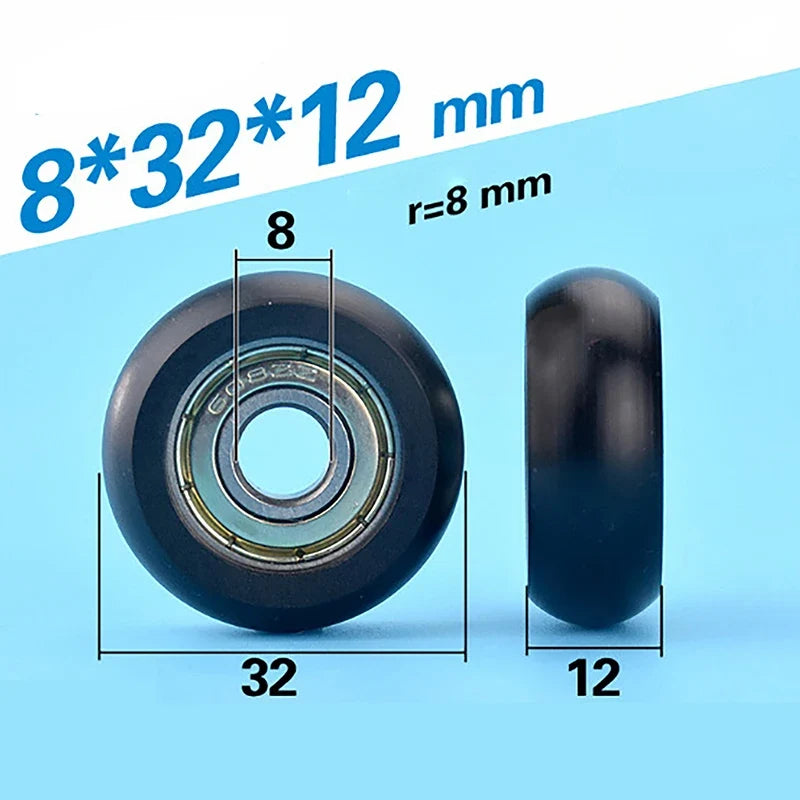 608 ZZ Nylon POM Bearing Pulley Wheel 8x32x12mm | Smooth Roll