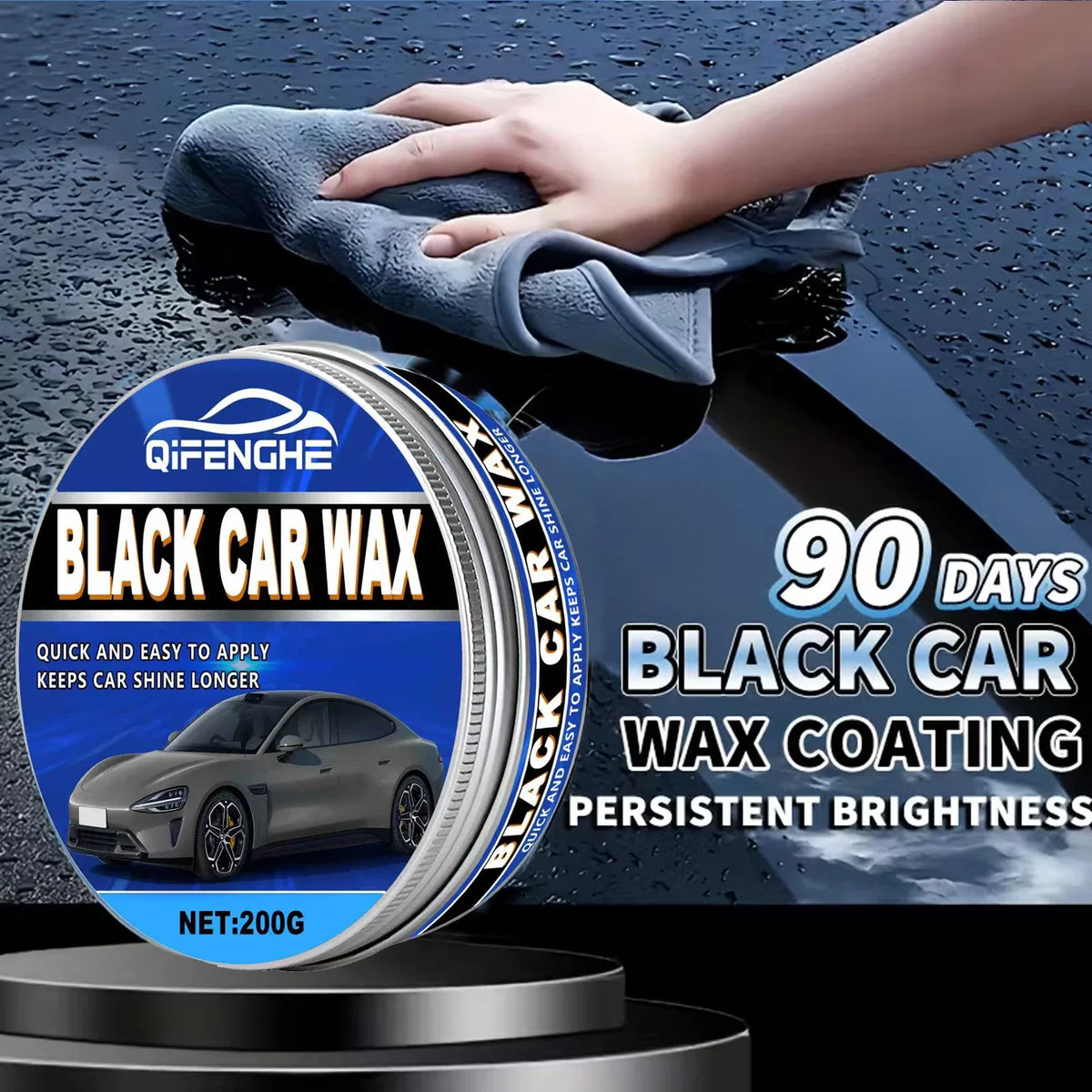 TOPMVCAR Black Car Wax – Crystal Plating, Gloss & Protection