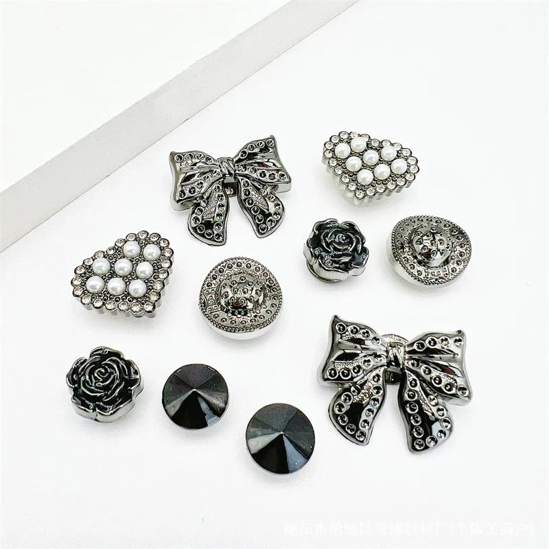Fashionable Shoe Accessory Made Metal Chain Clasp Removable Suitable