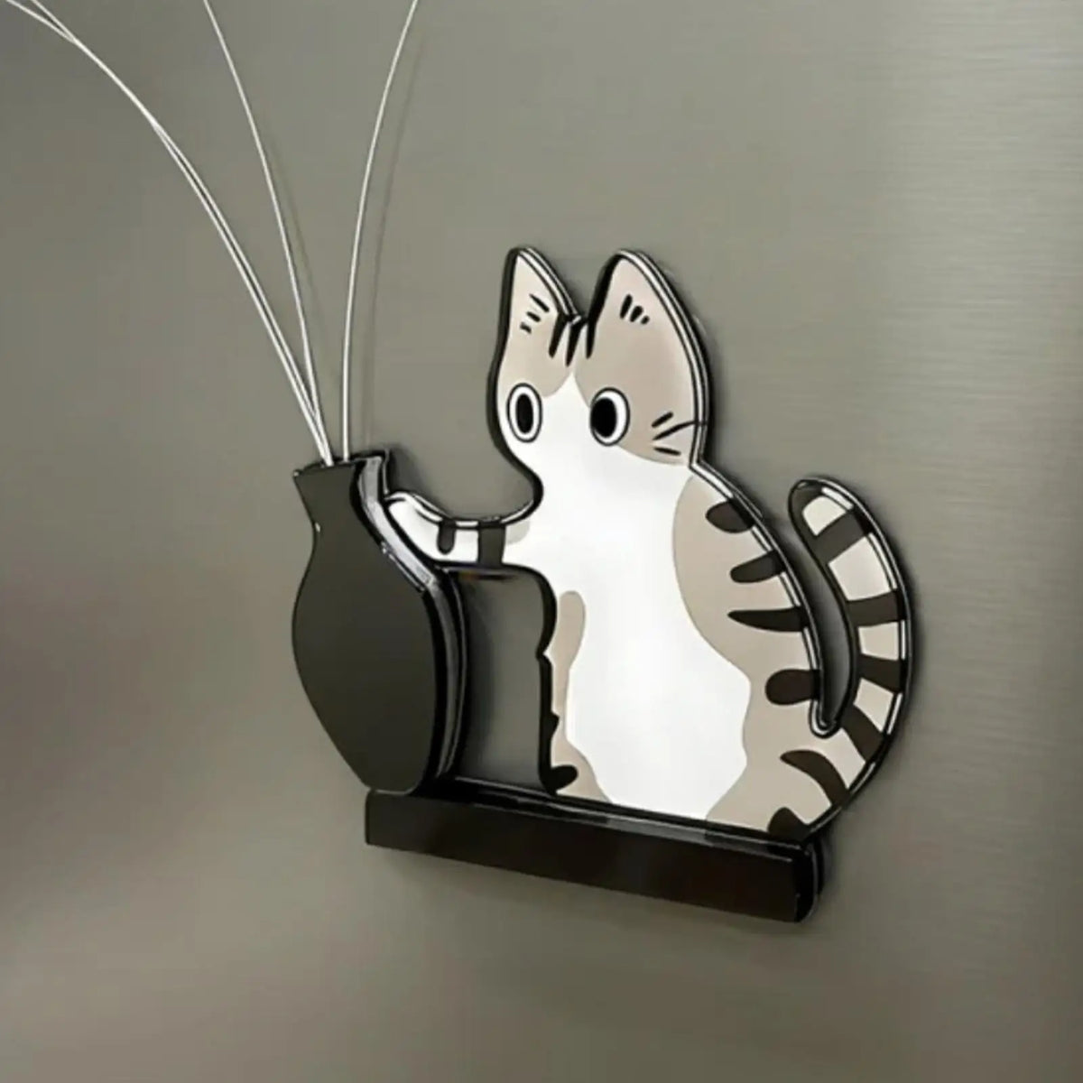Acrylic Cat Whisker Keepsake Magnet – Cute Storage Container