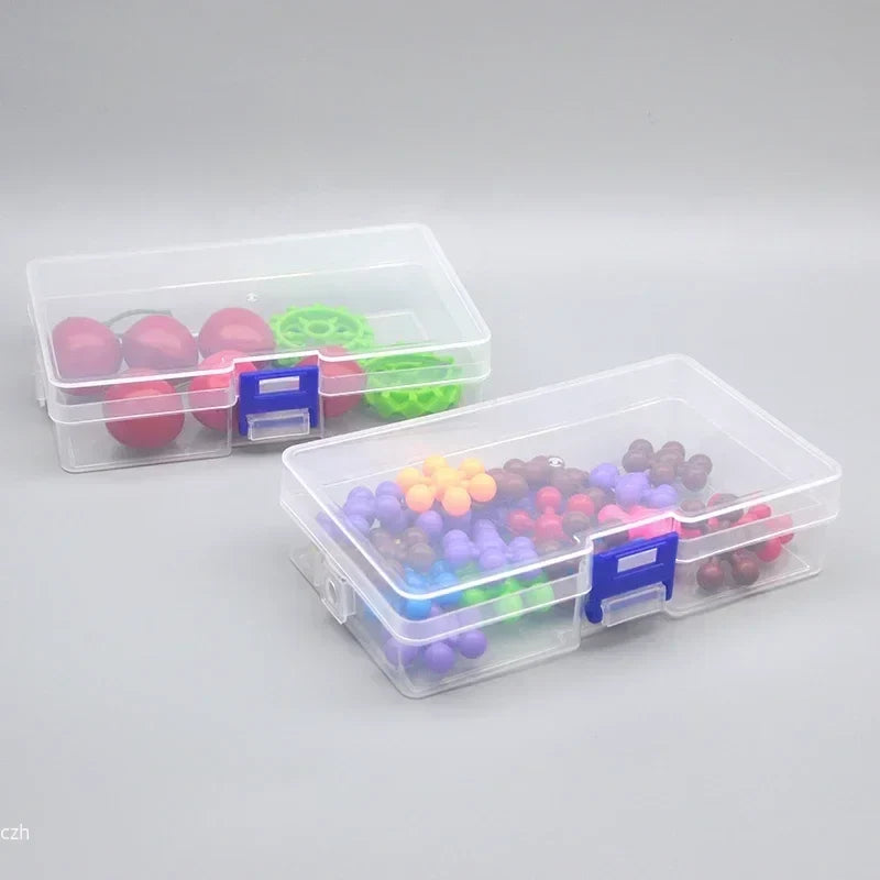 5-Pack Clear Plastic Storage Boxes – Small Item Organizer