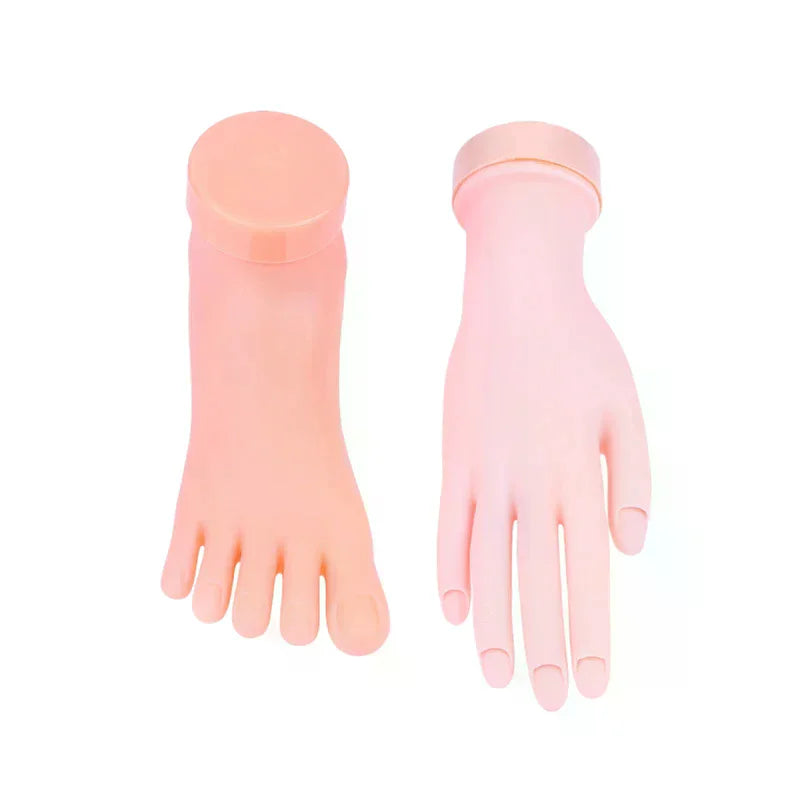 Silicone Nail Art Practice Hand & Foot Model | Manicure Training