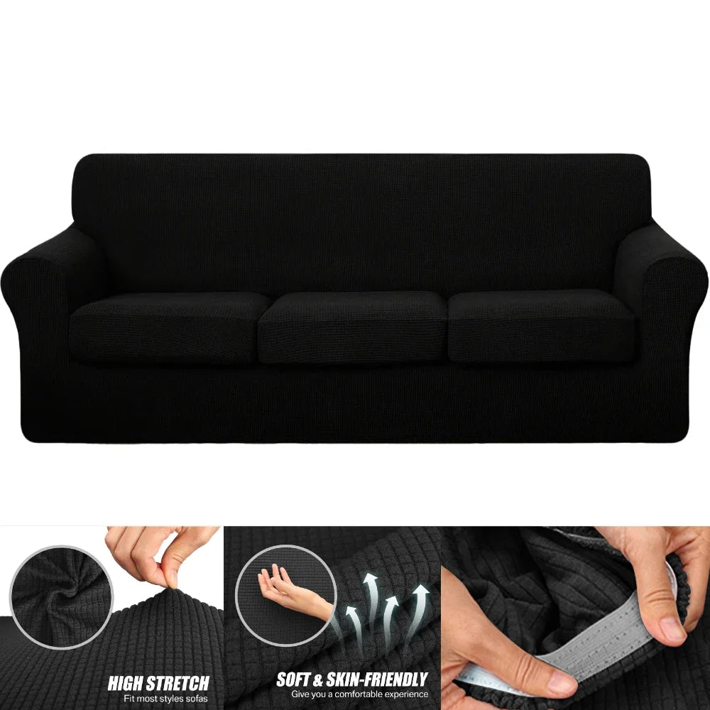 2 3 4 Sofa Covers 1 Cushion Couch Slipcover Soft Stretch Furniture