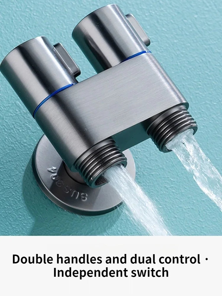 High-Pressure Handheld Bidet Spray Gun | 3-Way Angle Valve