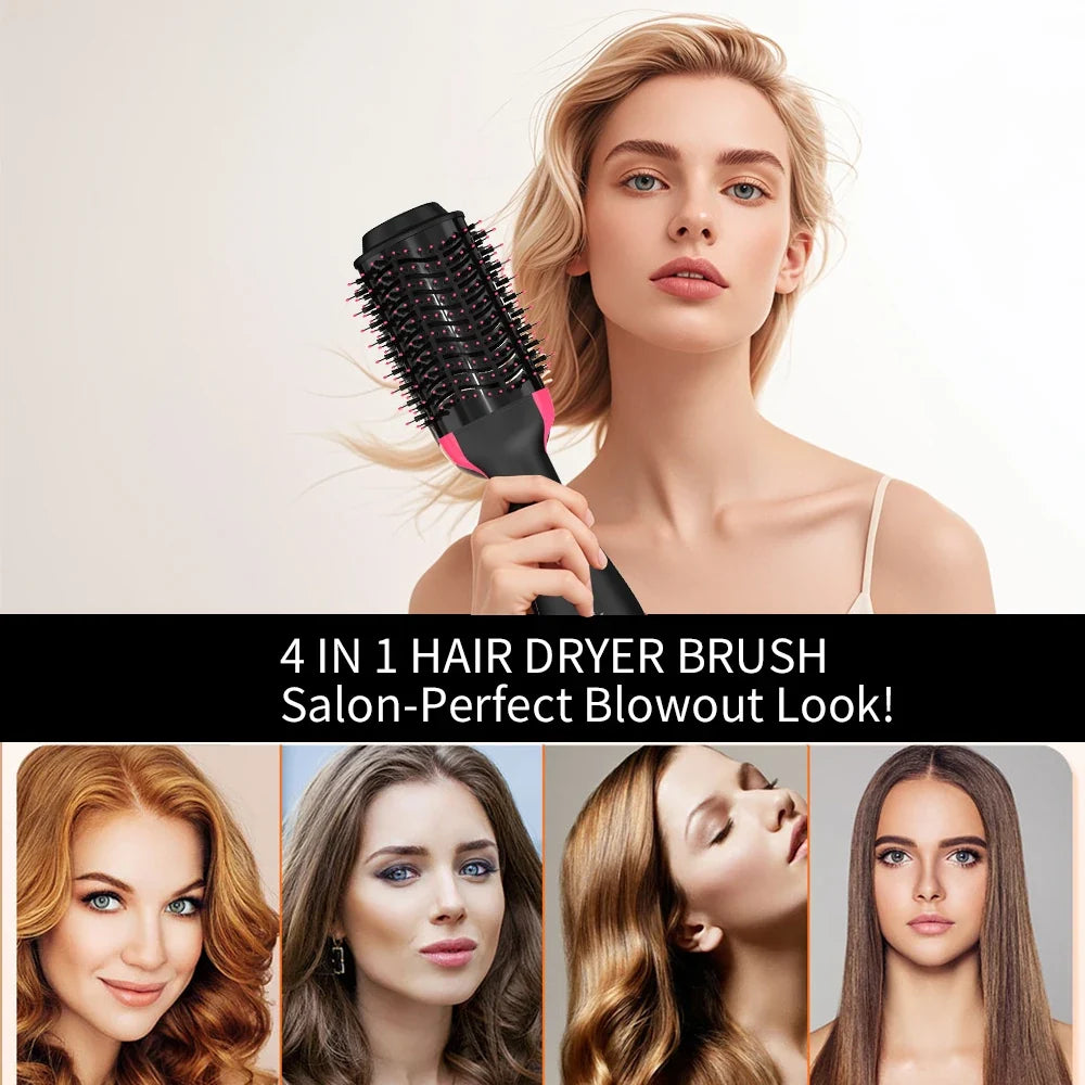 LISAPRO 3-in-1 Hot Air Brush | Hair Dryer & Volumizer 1000W
