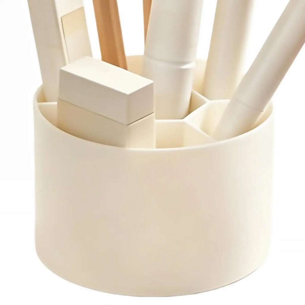7-Compartment Makeup Brush Holder & Desk Organizer
