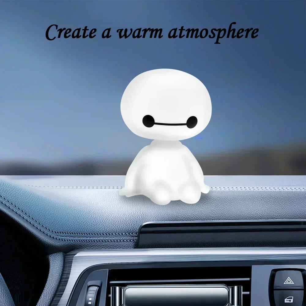 Cartoon Robot Shaking Head Figure Car Ornaments Auto Interior