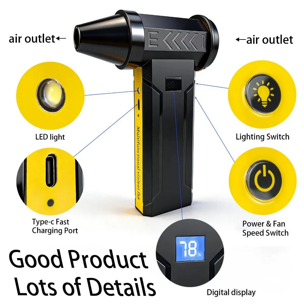 NUANTONG 160,000RPM Brushless Turbo Jet Fan | Type-C Portable