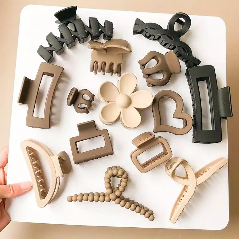 Set of 10 Hair Claw Clips – Daily, Party & Beach Styles