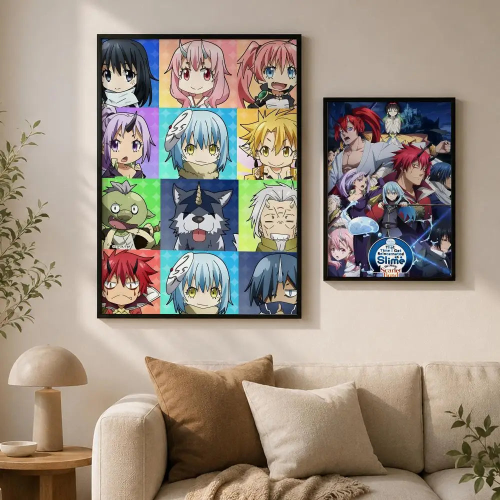 TenSura Anime Waterproof PVC Wall Poster – Peel & Stick HD Art