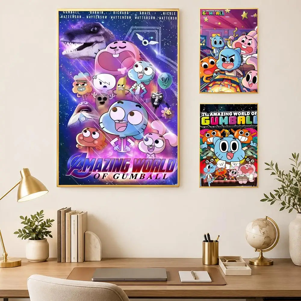 Amazing World of Gumball Self-Stick HD PVC Wall Poster