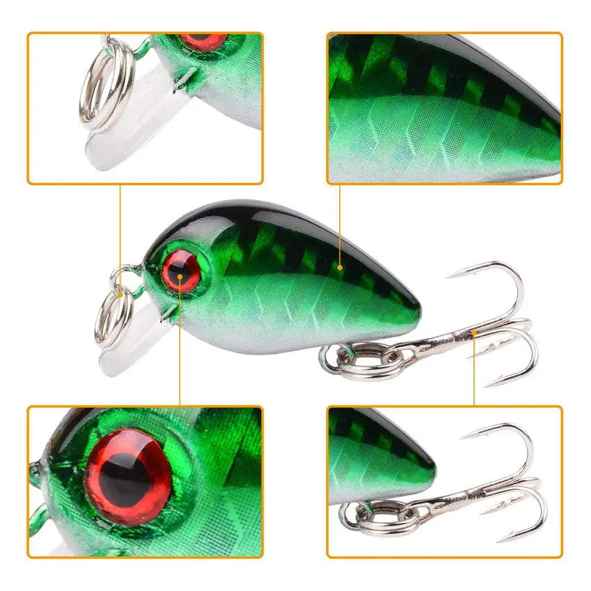 2026 Mini Biomimetic Hard Bait Random 3 5 Mixed Crank Fishing Lure
