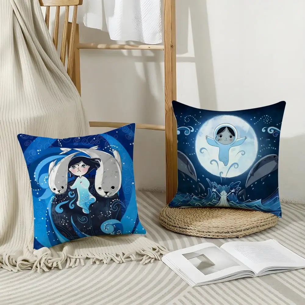 Song of the Sea Linen Cushion Cover | Hidden Zipper Pillowcase