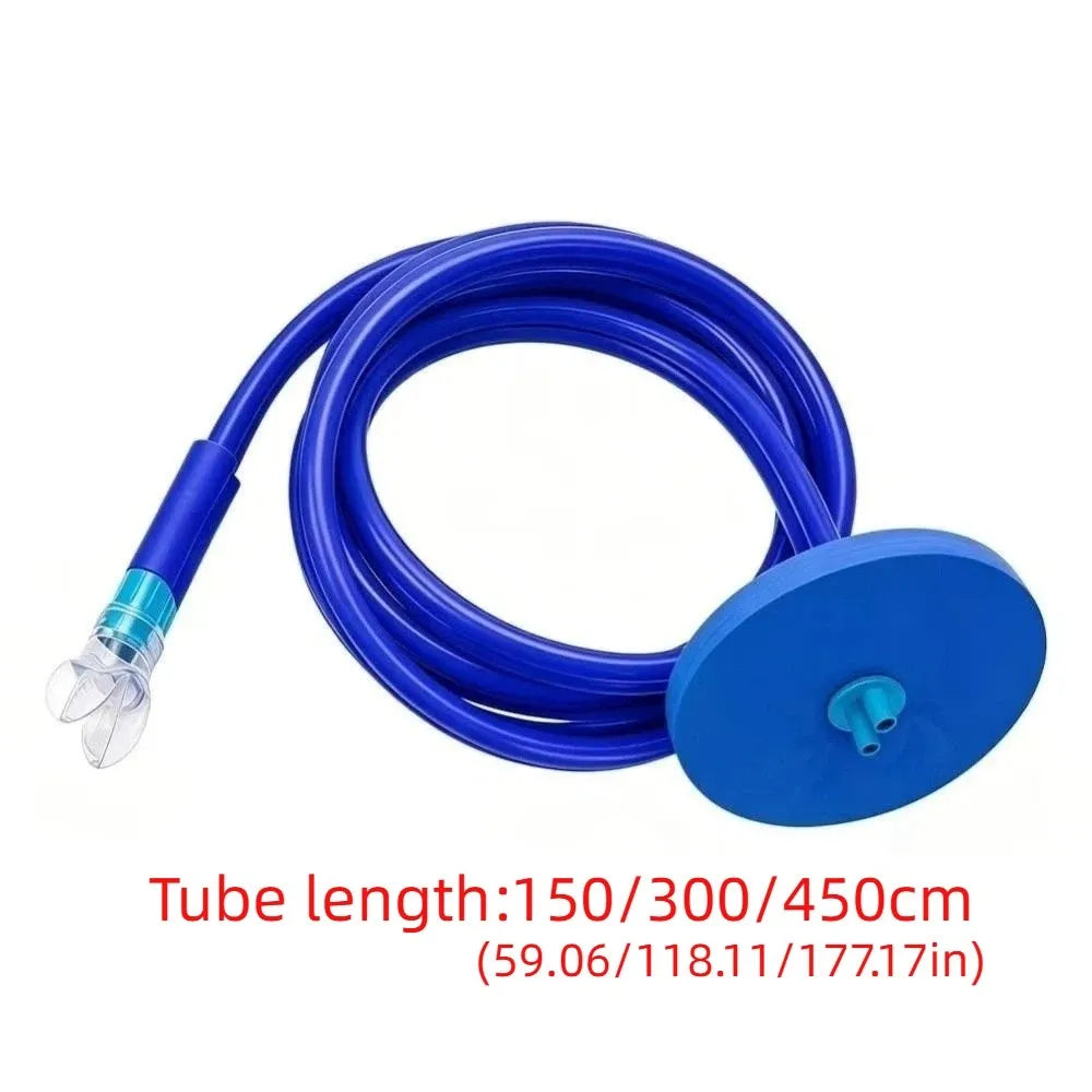 Double Tube Silicone Diving Snorkel Breathing Tube 1.5–4.5m