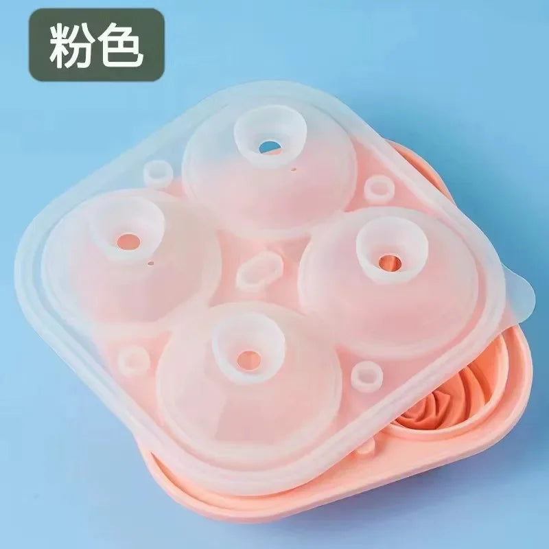 3D Large Ice Cube Trays Rose Molds 4 Giant Cute Flower Shape Silicone