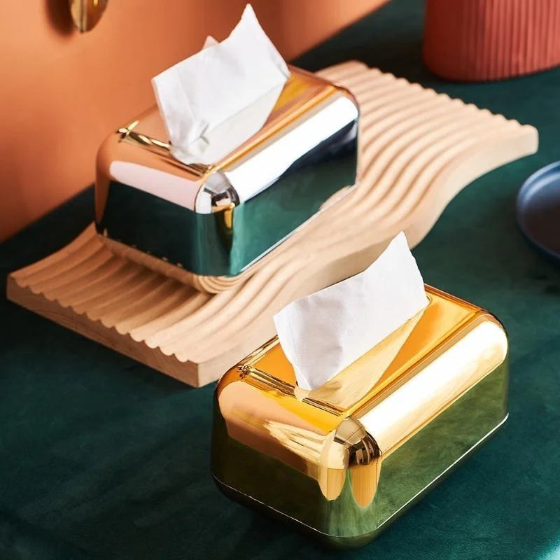 Luxury Gold Tissue Box Cover – Decorative Napkin Holder